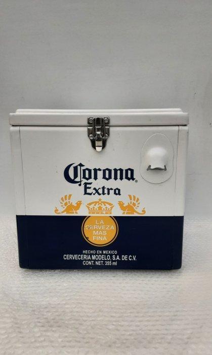 Corona Beer Ice box - Reclamebord - Metaal, Antiek en Kunst, Antiek | Wandborden en Tegels