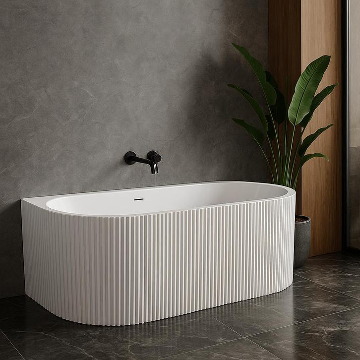 Ligbad Havana  170 x 80 x 58 cm Half Vrijstaand Bad wit, Doe-het-zelf en Bouw, Sanitair, Nieuw, Verzenden