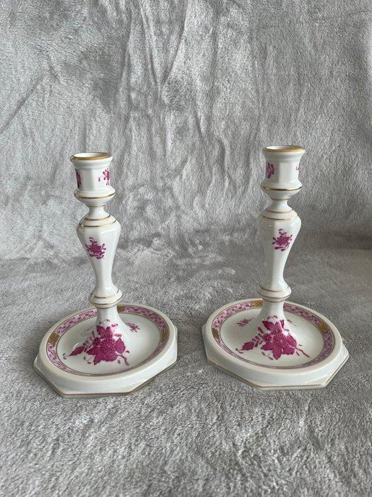 Herend - Kaarsenhouder (2) - Porselein, Antiek en Kunst, Antiek | Glaswerk en Kristal