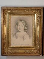 Lijst- Paar ingelijste prenten - Verguld hout