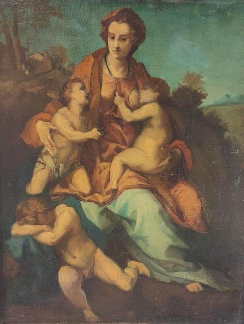 Scuola italiana (XVIII) - Carità (Da Andrea Del Sarto), Antiquités & Art, Art | Peinture | Classique
