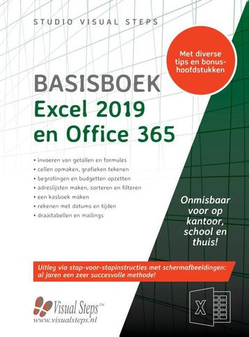 Basisboek Excel 2019, 2016 en Office 365 9789059054950, Verzenden, Studio Visual Steps