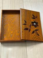 Vintage Japans kersenbast-schelp emaille houten ambacht met