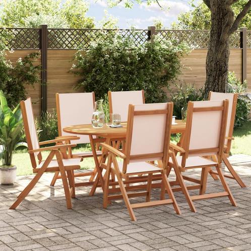 vidaXL Ensemble à Manger de jardin 7pcs bois dacacia, Jardin & Terrasse, Ensembles de jardin, Neuf, Envoi