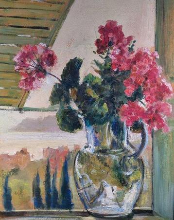 Pier Antonio Gariazzo (1879-1963) - Vaso di gerani, Antiek en Kunst, Kunst | Schilderijen | Klassiek