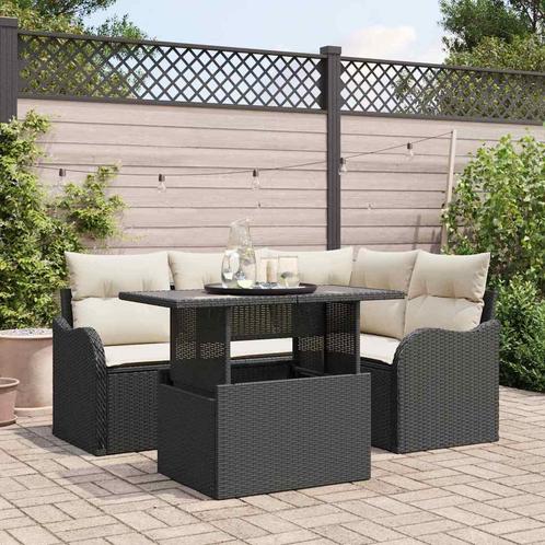 vidaXL Tuinbank Set Handmatig 5 pcs Zwart 100 x 55 x 73 cm, Tuin en Terras, Tuinsets en Loungesets, Nieuw, Verzenden