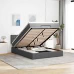 vidaXL Bed poef met matras en LEDs stof 140x190 cm, Huis en Inrichting, Verzenden, Nieuw