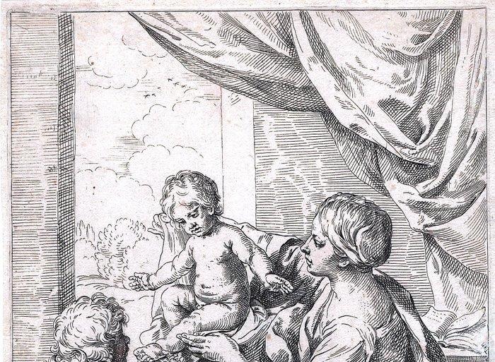 Guido Reni, Antoine Bonenfant (XVII) - Madonna con Bambino e, Antiek en Kunst, Antiek | Overige Antiek
