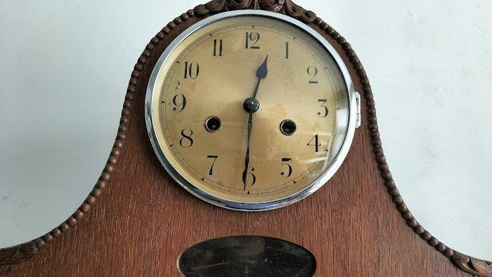 Pendule - Art Deco Hout, Messing - 1920-1930, Antiek en Kunst, Antiek | Klokken