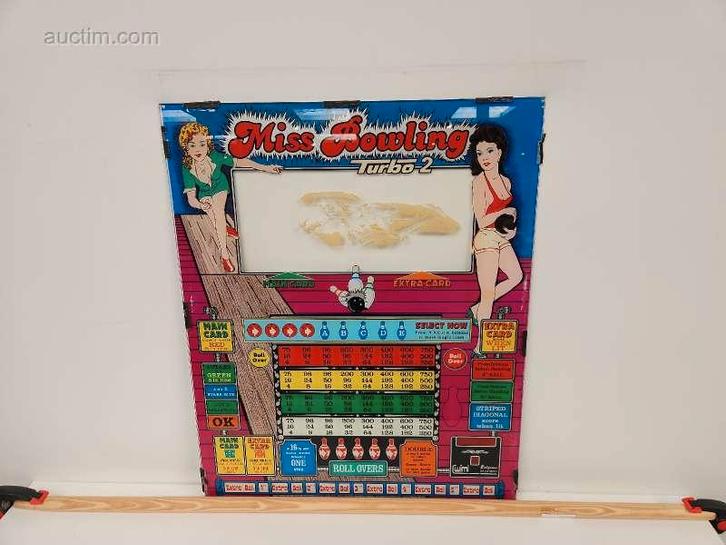 Frontplaat bingo/gokautomaat Wimi Mis Bowling..., Divers, Divers Autre, Enlèvement