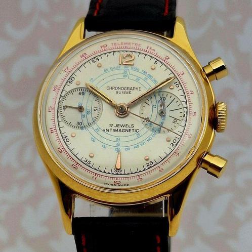 Chronographe Suisse - Cal. Landeron 248 - JUMBO - Zonder, Handtassen en Accessoires, Horloges | Heren