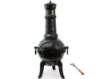 Veiling - Outdoor Chiminea met Scharnierende Rasterdeur, Nieuw