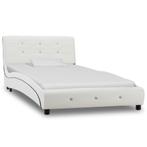 vidaXL Cadre de lit Blanc Similicuir 90 x 200 cm, Maison & Meubles, Chambre à coucher | Lits, Neuf, Verzenden