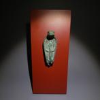 Oud-Egyptisch Brons Fijne Uraeus-godssculptuur. 7,5 cm hoog.