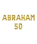 Gouden Ballonnen Set 50 Jaar Abraham 1,9m, Verzenden