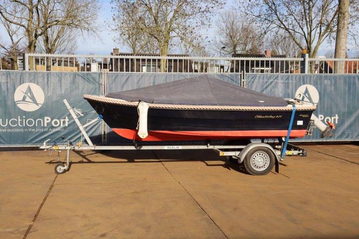 Veiling: Speedboot Oldambtsloep 421 Elektrisch met trailer, Watersport en Boten, Speedboten, Ophalen