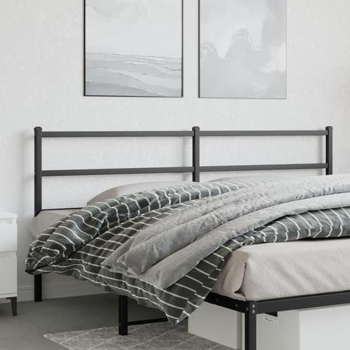 vidaXL Hoofdbord 200 cm metaal zwart, Huis en Inrichting, Slaapkamer | Bedden, Nieuw, Verzenden