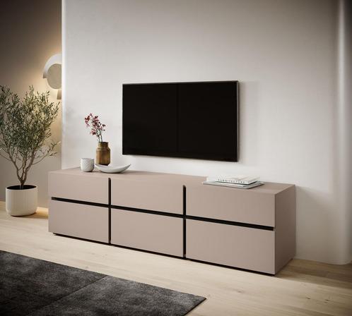 Meubella TV-Meubel Cainan beige 180 cm, Huis en Inrichting, Kasten |Televisiemeubels, 25 tot 50 cm, Nieuw, 150 tot 200 cm, Overige materialen