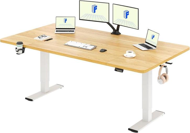 Zit sta bureau - Elektrisch - Verstelbaar - 180x80 cm - Brui, Huis en Inrichting, Bureaus, Nieuw, Verzenden