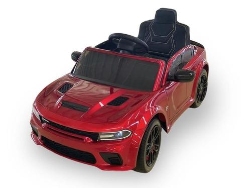 Dodge Charger SRT, 12 volt elektrische kinderauto, Leder zit, Kinderen en Baby's, Speelgoed | Buiten | Accuvoertuigen, Ophalen of Verzenden
