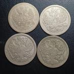 Rusland. 20 Kopecks 4x 1872/1893 (Zonder Minimumprijs)