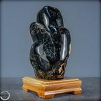 Incroyable ambre naturel rouge / bleu Freeform sur stand-, Antiek en Kunst