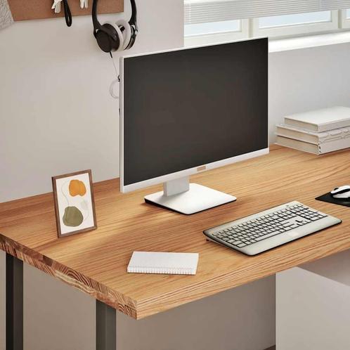 vidaXL Bureaublad rechthoekig 320x80x4 cm massief eikenhout, Huis en Inrichting, Bureaus, Nieuw, Verzenden