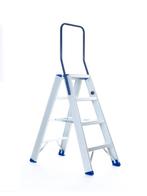 Professionele dubbele trap van Eurostairs 2x4 treden, Doe-het-zelf en Bouw, Ladders en Trappen, Nieuw, Ophalen of Verzenden, Trap