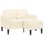 vidaXL 2-zitsbank met ligstoel L-vormig crèmekleurig 125 cm, Huis en Inrichting, Verzenden, Nieuw