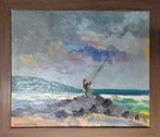 Joan Vives Maristany (XX) - Pêcheur sur la plage de Javea