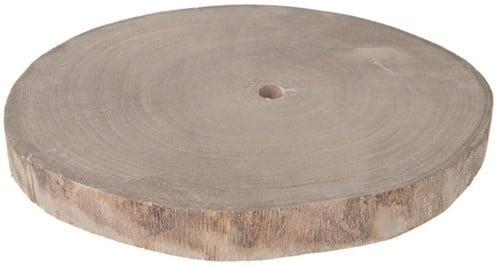 Boomstamschijf Paulownia Grey Wash rond ca. 30 cm, Hobby en Vrije tijd, Knutselen, Nieuw