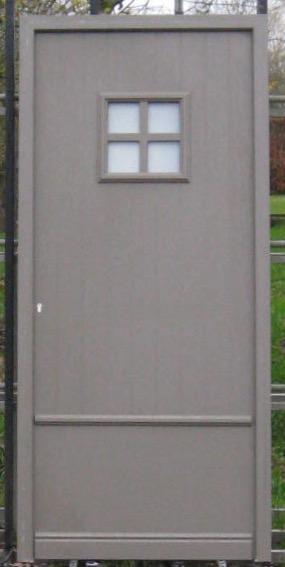 aluminium buitendeur , voordeur , deur 95 x 209 beigegrijs, Bricolage & Construction, Fenêtres & Moustiquaires, Enlèvement ou Envoi