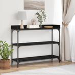 vidaXL Console Tafel Zwart Eiken 100x30x80 cm Engineered, Verzenden, Nieuw