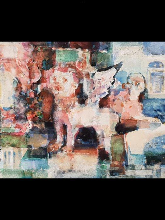 Wim van Aken (1933-2015) - Animals, Antiek en Kunst, Kunst | Schilderijen | Modern