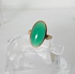 Zonder Minimumprijs - Ring - 8 karaat Geel goud - Crysopraas, Nieuw