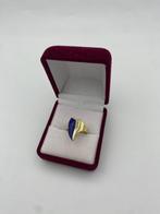 Zonder Minimumprijs - Ring Geel goud Lapis lazuli, Handtassen en Accessoires