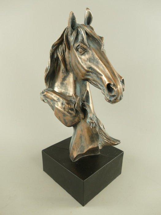 Beeldje - Horse with Foal - 44 cm - Polystone, Antiquités & Art, Art | Objets design