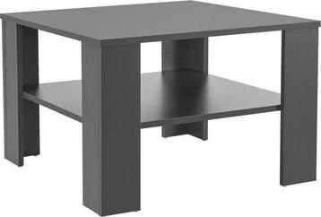 Tweedekans | Houten Salontafel - 60 x 60 cm - Donkergrijs - beschikbaar voor biedingen