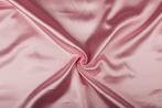 Polyester stof lichtroze - Glimmende stof 50m op rol, Verzenden