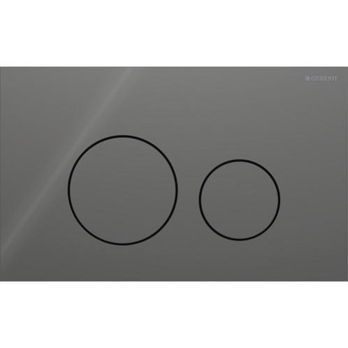 Geberit Drukplaat Sigma 40, 2-toets Round Glas Lava, Doe-het-zelf en Bouw, Sanitair, Overige typen, Nieuw, Chroom, Ophalen of Verzenden