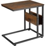 Bijzettafel Wigan 55x36,5x60cm - Industrieel hout donker, ru, Maison & Meubles, Tables | Tables d'appoint, Verzenden