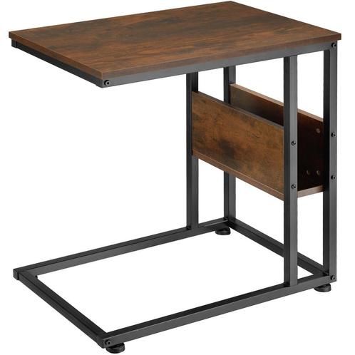Bijzettafel Wigan 55x36,5x60cm - Industrieel hout donker, ru, Maison & Meubles, Tables | Tables d'appoint, Envoi