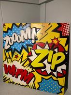 POP-ART Strip Artwork - ZOOM/ZIP/WHAM - Kleurrijk Wandbord -