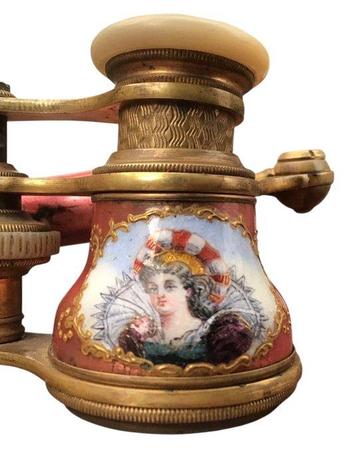 Geëmailleerde theatertelescopijn - 1850-1900 - België - H. beschikbaar voor biedingen