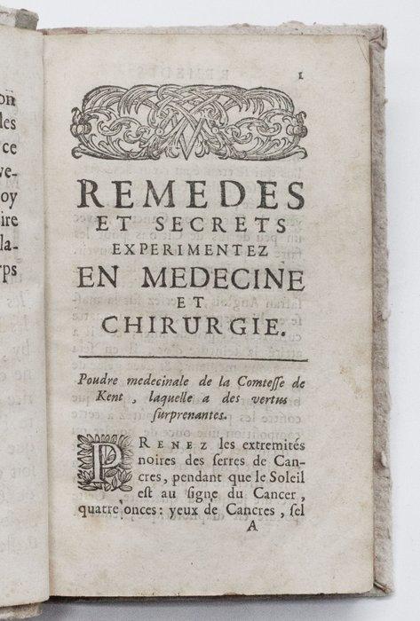 Digby - Remedes Souverains et Secrets Experimentez - 1684, Antiek en Kunst, Antiek | Boeken en Manuscripten