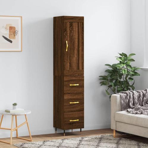 vidaXL Hoge kast 34,5x34x180 cm bewerkt hout bruin, Maison & Meubles, Armoires | Dressoirs, Envoi