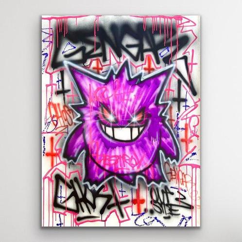 Outside313 - Gengar Pokémon ghost - Graffiti Spraypaint, Antiquités & Art, Art | Peinture | Moderne