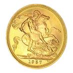 Verenigd Koninkrijk. Elizabeth II. Sovereign 1957 (Zonder, Postzegels en Munten