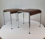 Kruk - Chroom, Synthetisch leder - Twee chromen krukken