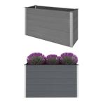vidaXL Plantenbak verhoogd 150x50x91 cm HKC grijs, Tuin en Terras, Verzenden, Nieuw